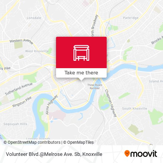 Mapa de Volunteer Blvd.@Melrose Ave. Sb