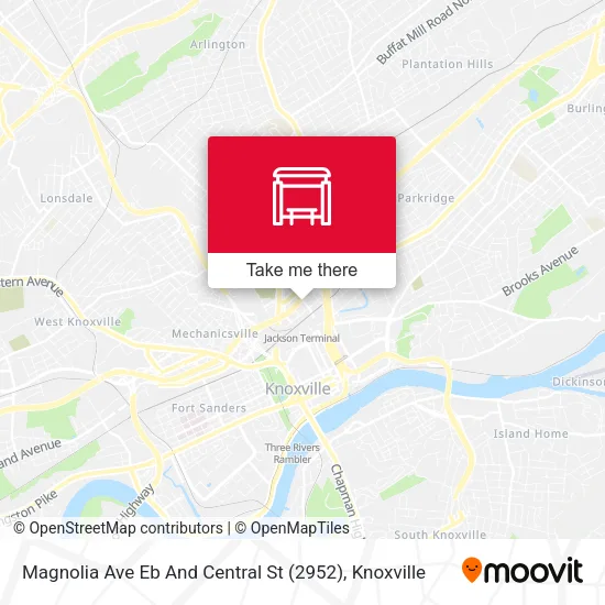 Magnolia Ave Eb And Central St (2952) map