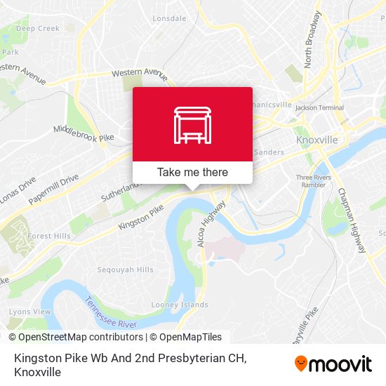 Kingston Pike Wb And 2nd Presbyterian CH map