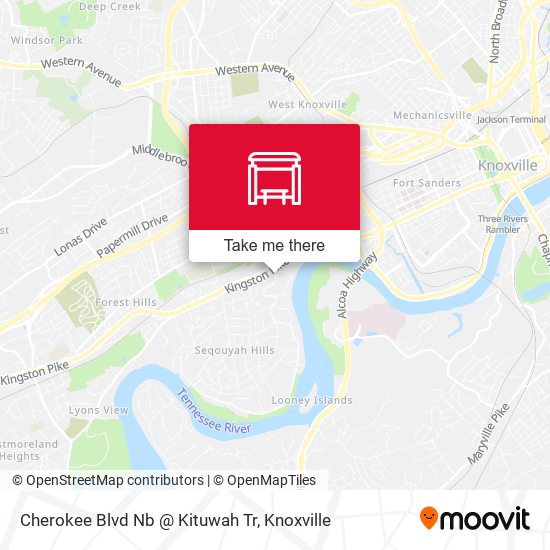 Mapa de Cherokee Blvd Nb @ Kituwah Tr