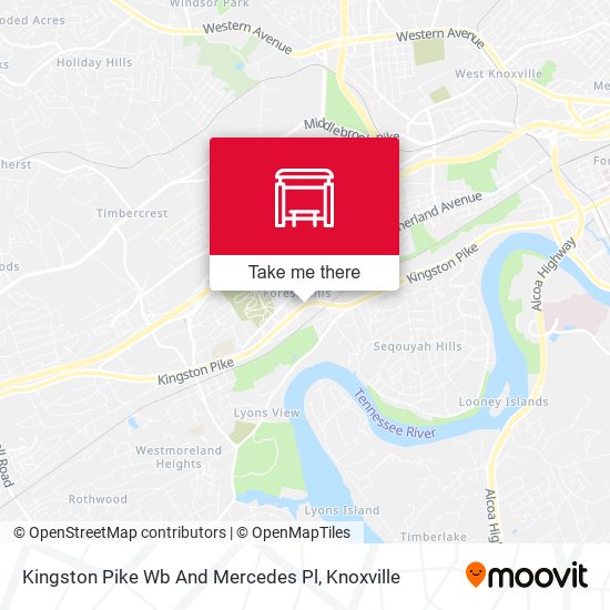 Mapa de Kingston Pike Wb And Mercedes Pl