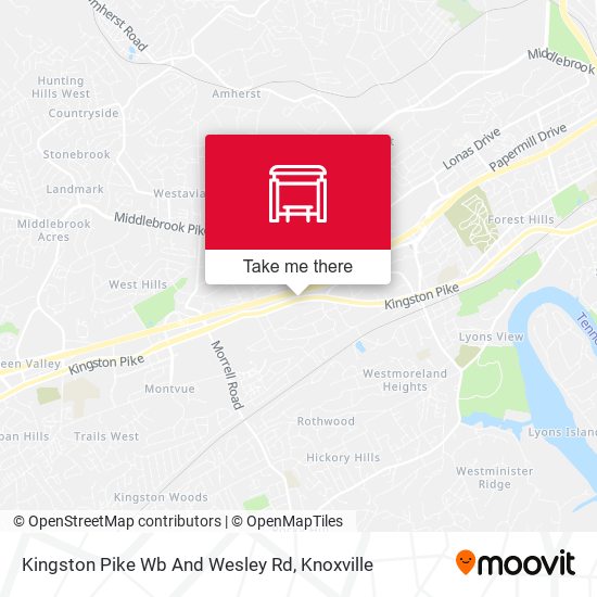 Mapa de Kingston Pike Wb And Wesley Rd