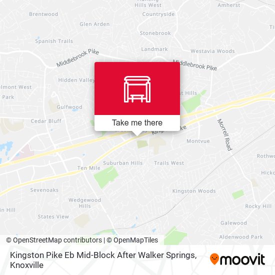 Mapa de Kingston Pike Eb Mid-Block After Walker Springs