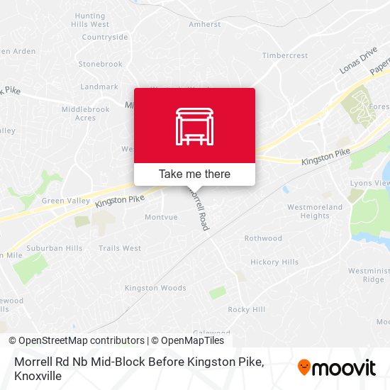 Mapa de Morrell Rd Nb Mid-Block Before Kingston Pike