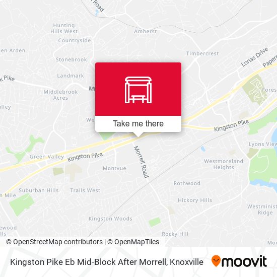 Mapa de Kingston Pike Eb Mid-Block After Morrell