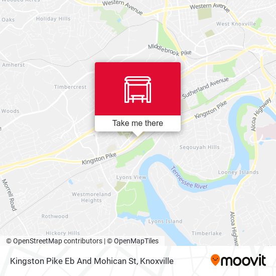 Kingston Pike Eb And Mohican St map