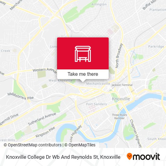 Knoxville College Dr Wb And Reynolds St map