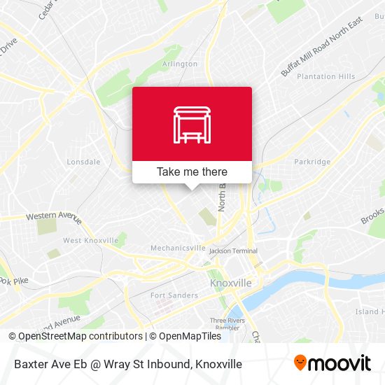 Baxter Ave Eb @ Wray St Inbound map