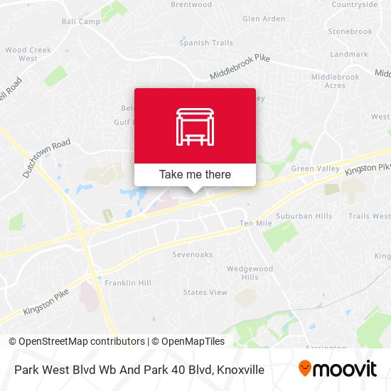 Park West Blvd Wb And Park 40 Blvd map