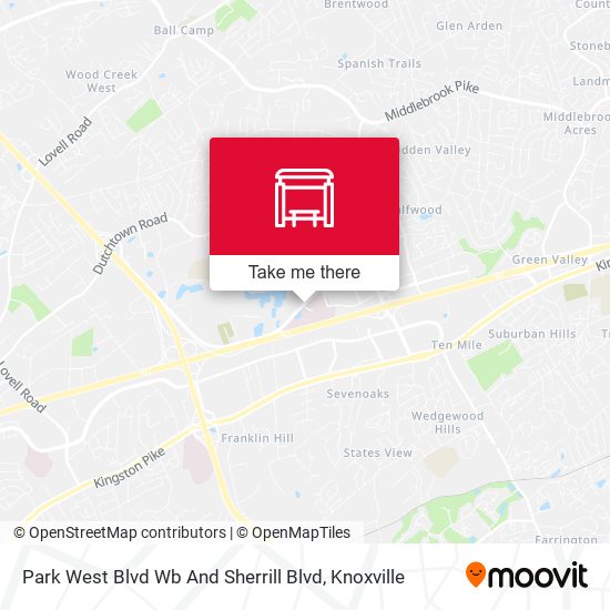 Park West Blvd Wb And Sherrill Blvd map