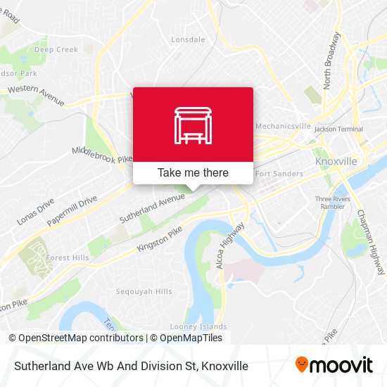 Sutherland Ave Wb And Division St map