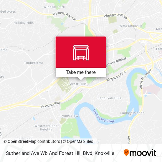 Sutherland Ave Wb And Forest Hill Blvd map