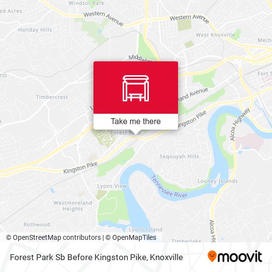 Mapa de Forest Park Sb Before Kingston Pike