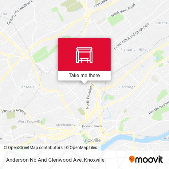 Anderson Nb And Glenwood Ave map