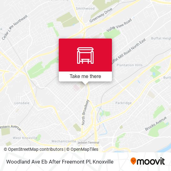 Mapa de Woodland Ave Eb After Freemont Pl