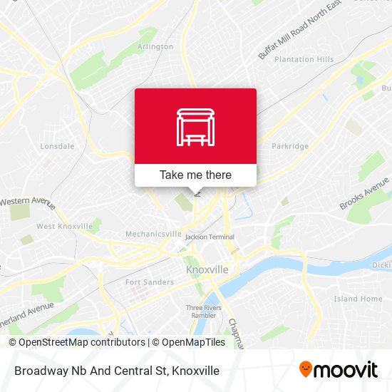 Mapa de Broadway Nb And Central St
