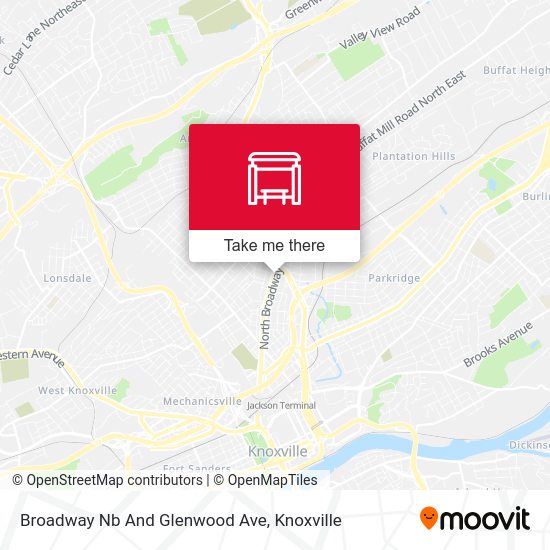 Broadway Nb And Glenwood Ave map