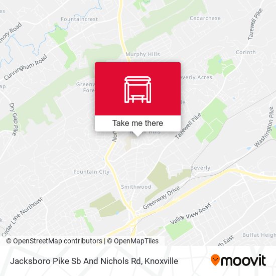 Jacksboro Pike Sb And Nichols Rd map