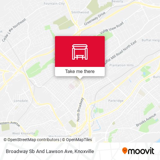 Broadway Sb And Lawson Ave map