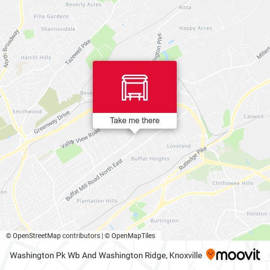 Washington Pk Wb @ Washington Ridge map