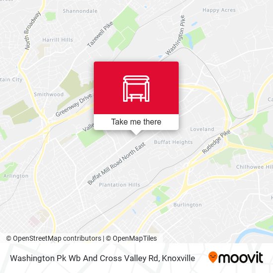 Mapa de Washington Pk Wb And Cross Valley Rd