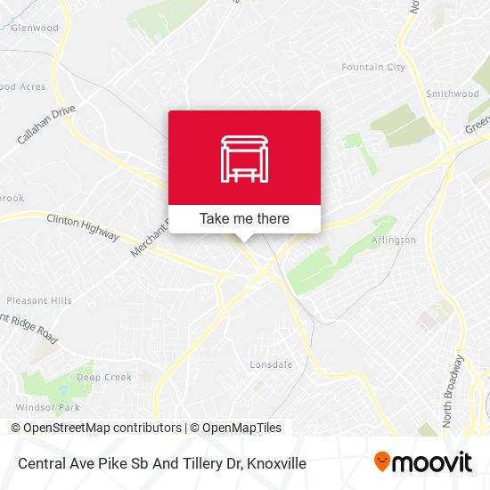 Central Ave Pike Sb And Tillery Dr map