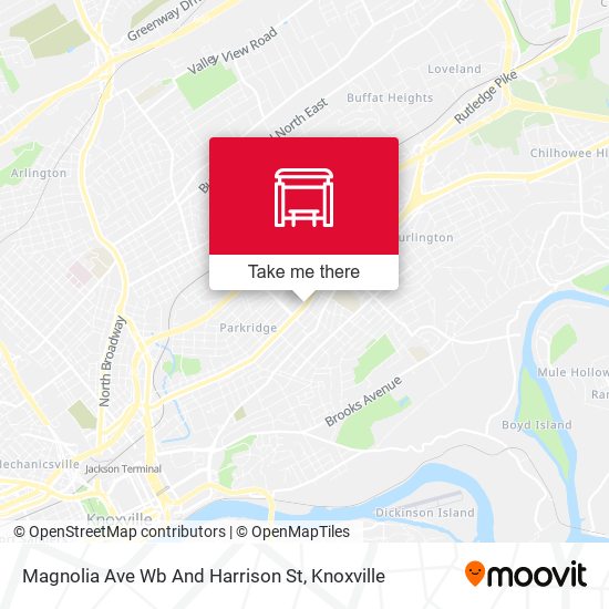 Mapa de Magnolia Ave Wb And Harrison St