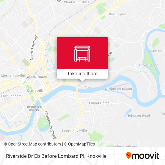 Mapa de Riverside Dr Eb Before Lombard Pl