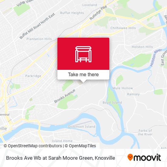 Brooks Ave Wb at Sarah Moore Green map
