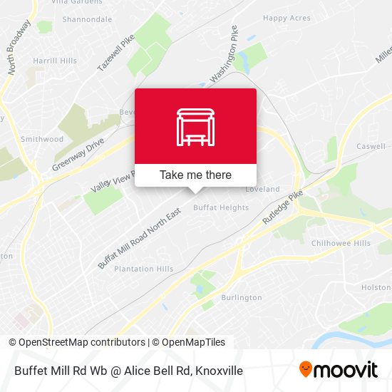 Mapa de Buffet Mill Rd Wb @ Alice Bell Rd