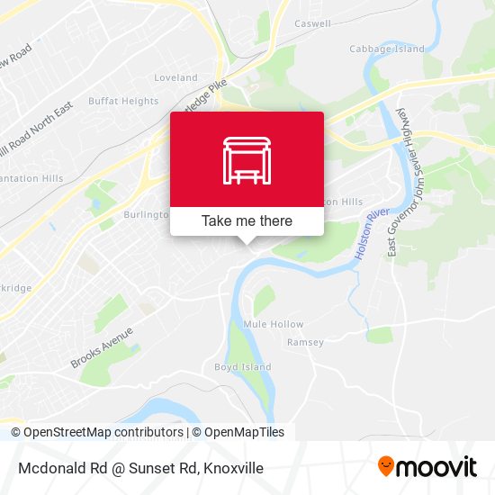 Mcdonald Rd @ Sunset Rd map