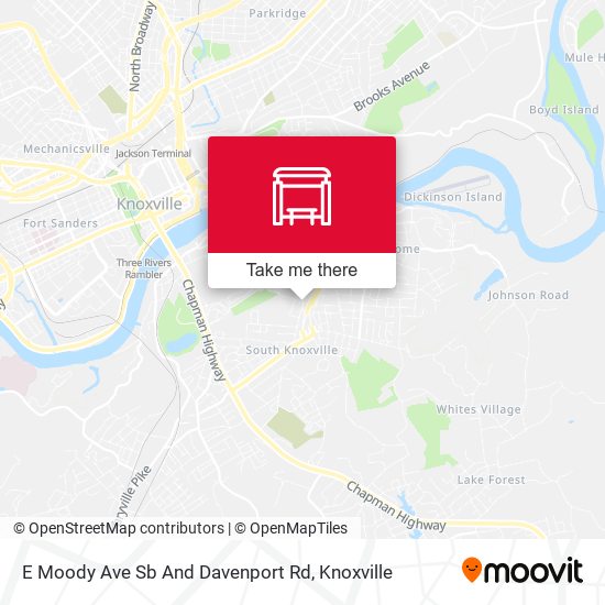 Mapa de E Moody Ave Sb And Davenport Rd