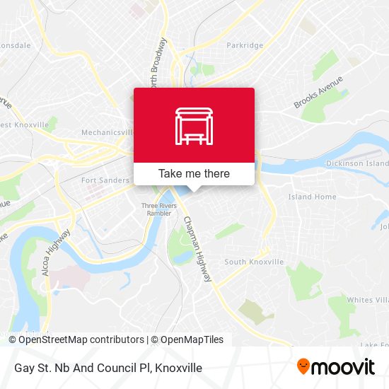 Mapa de Gay St. Nb And Council Pl