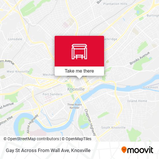 Mapa de Gay St Across From Wall Ave