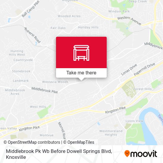 Middlebrook Pk Wb Before Dowell Springs Blvd map