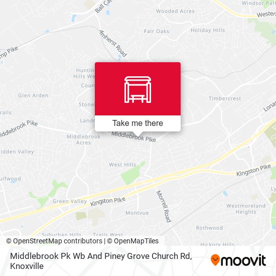 Middlebrook Pk Wb And Piney Grove Church Rd map