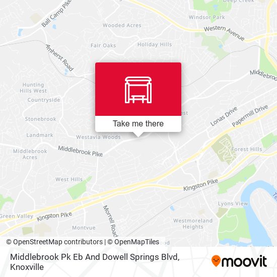 Middlebrook Pk Eb And Dowell Springs Blvd map