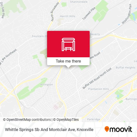 Mapa de Whittle Springs Sb And Montclair Ave