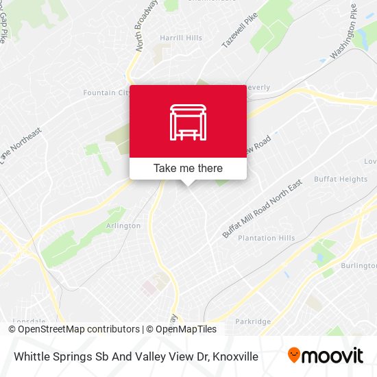 Mapa de Whittle Springs Sb And Valley View Dr