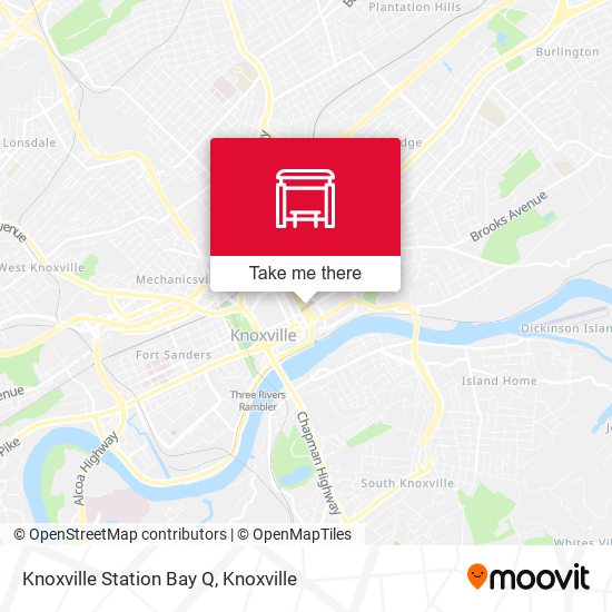 Mapa de Knoxville Station Bay Q