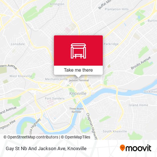 Gay St Nb And Jackson Ave map