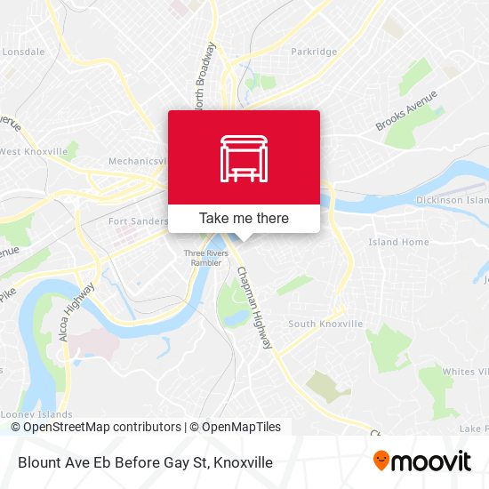 Blount Ave Eb Before Gay St map