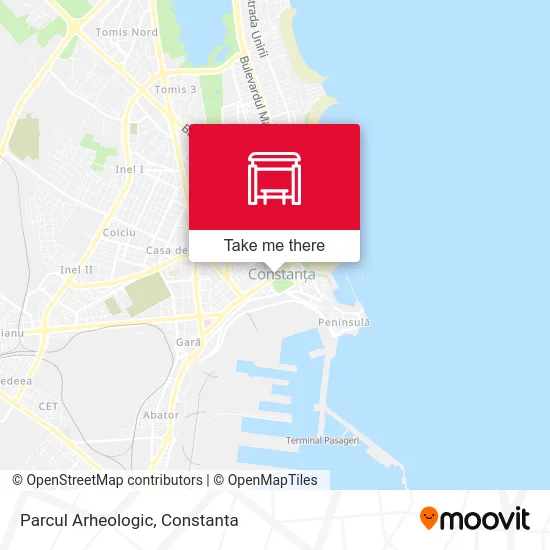 Parcul Arheologic map