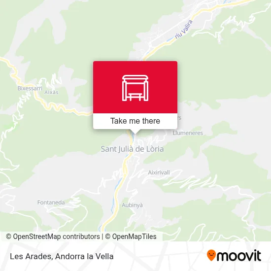 Les Arades map