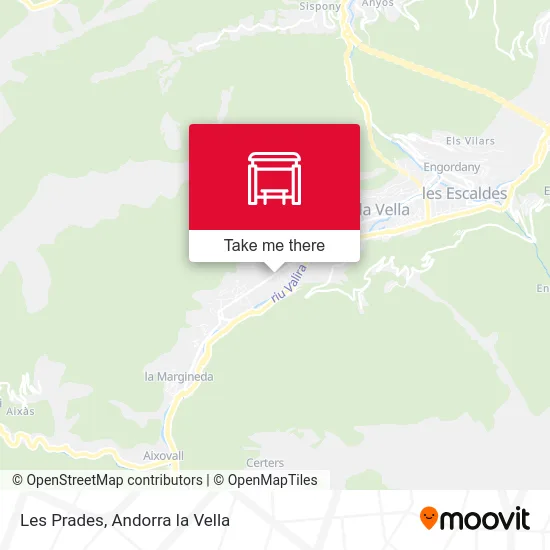 Les Prades map