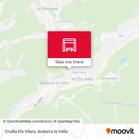 Cruïlla Els Vilars map