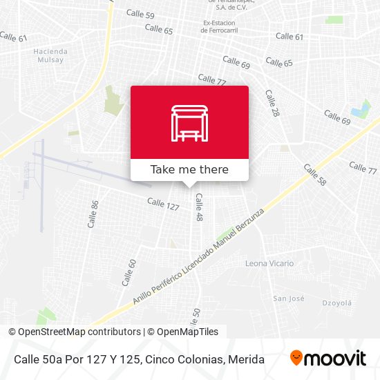 Calle 50a Por 127 Y 125, Cinco Colonias map