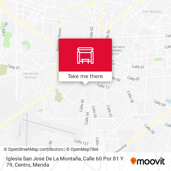 Iglesia San José De La Montaña, Calle 60 Por 81 Y 79, Centro map