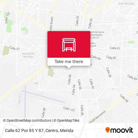 Calle 62 Por 85 Y 87, Centro map