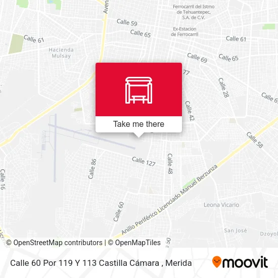 Mapa de Calle 60 Por 119 Y 113 Castilla Cámara